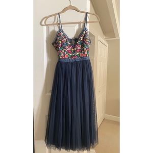 Needle & Thread Midi Dress - Washed Blue US 4